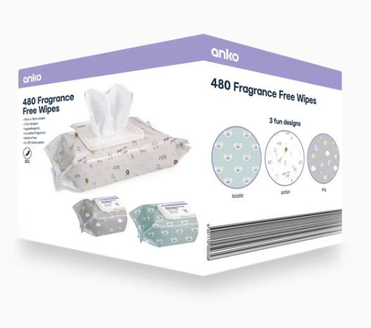 480 Pack Fragrance Free Wipes