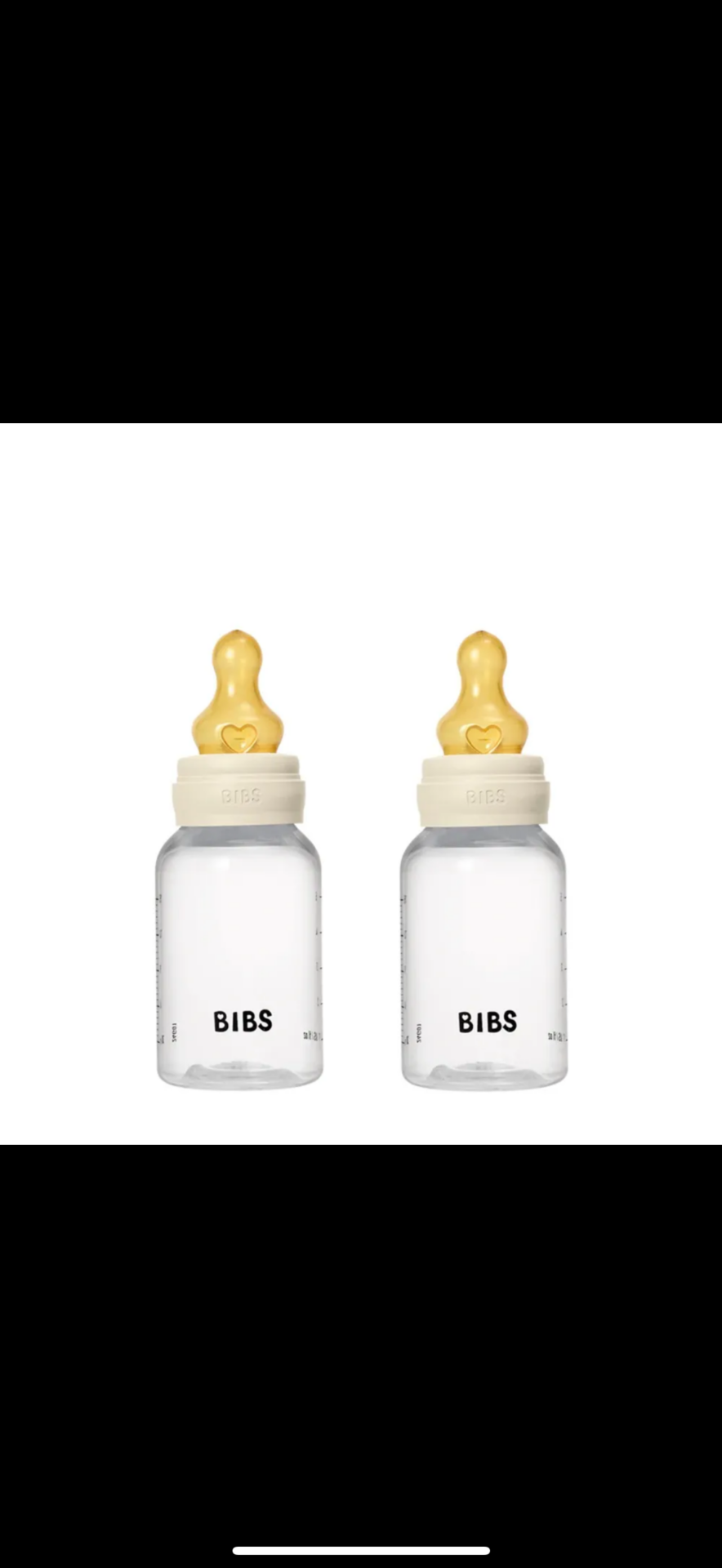 Baby Bottles - BIBS - Latex 150ML - 2 Pack - Ivory