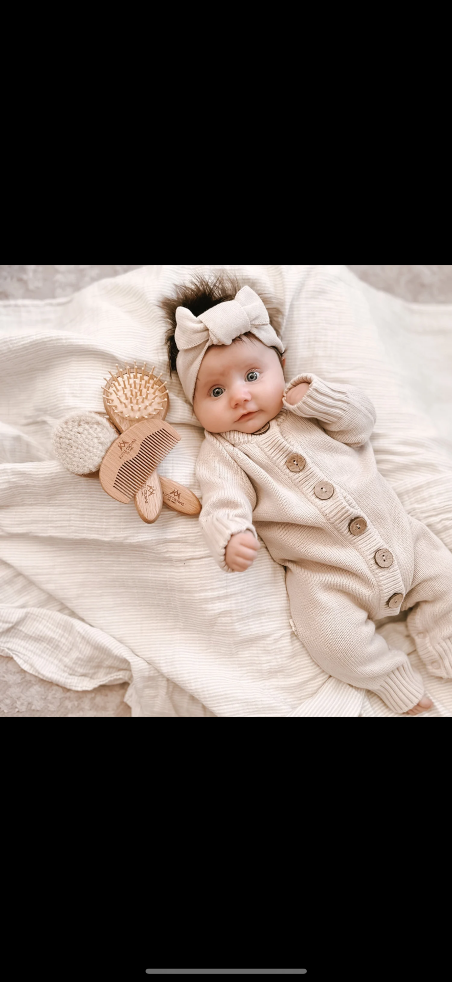 Wooden Baby Brush Set - 3 Little Crowns