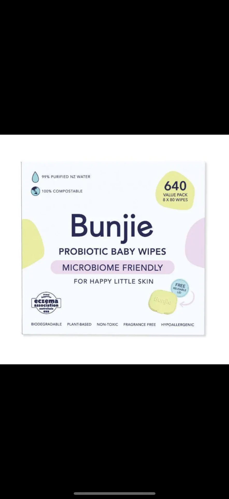 Bunjie Probiotic Baby Wipes