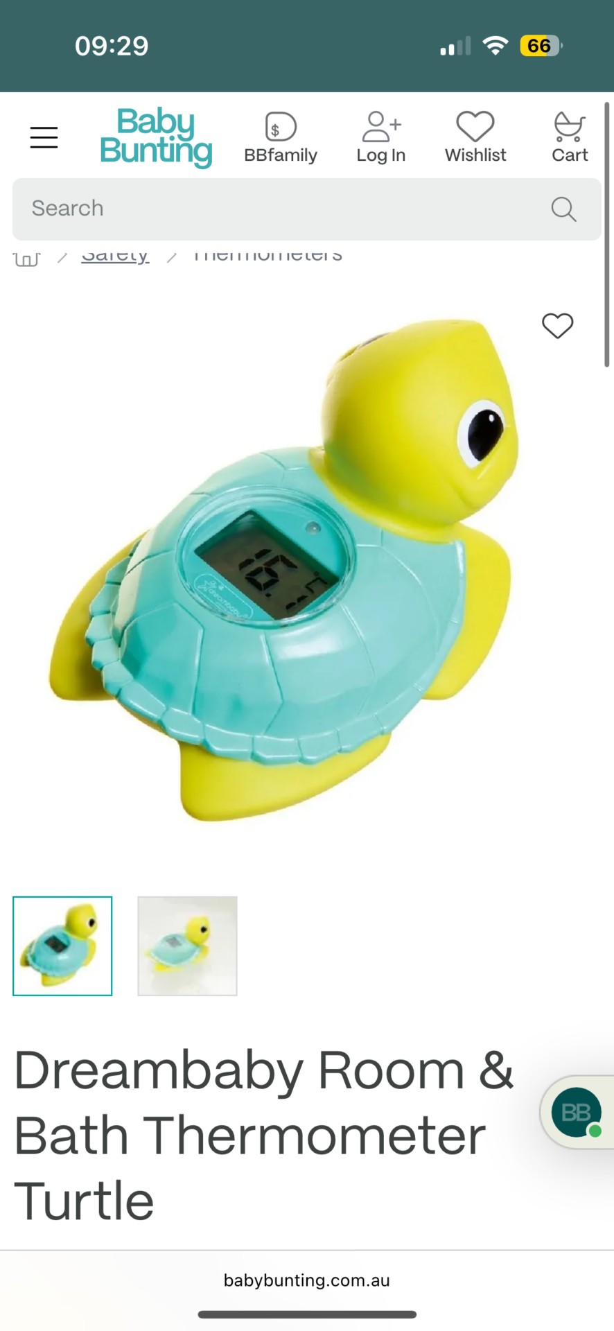 Bath + room thermometer