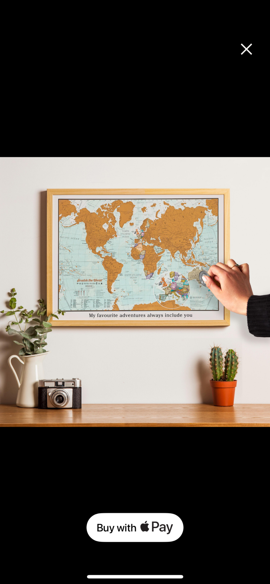 Scratch off world map
