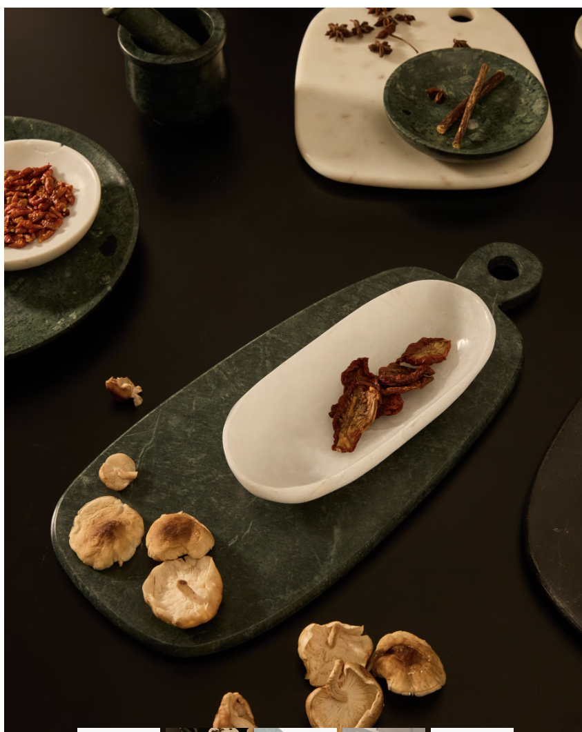 Obar green marble serving board