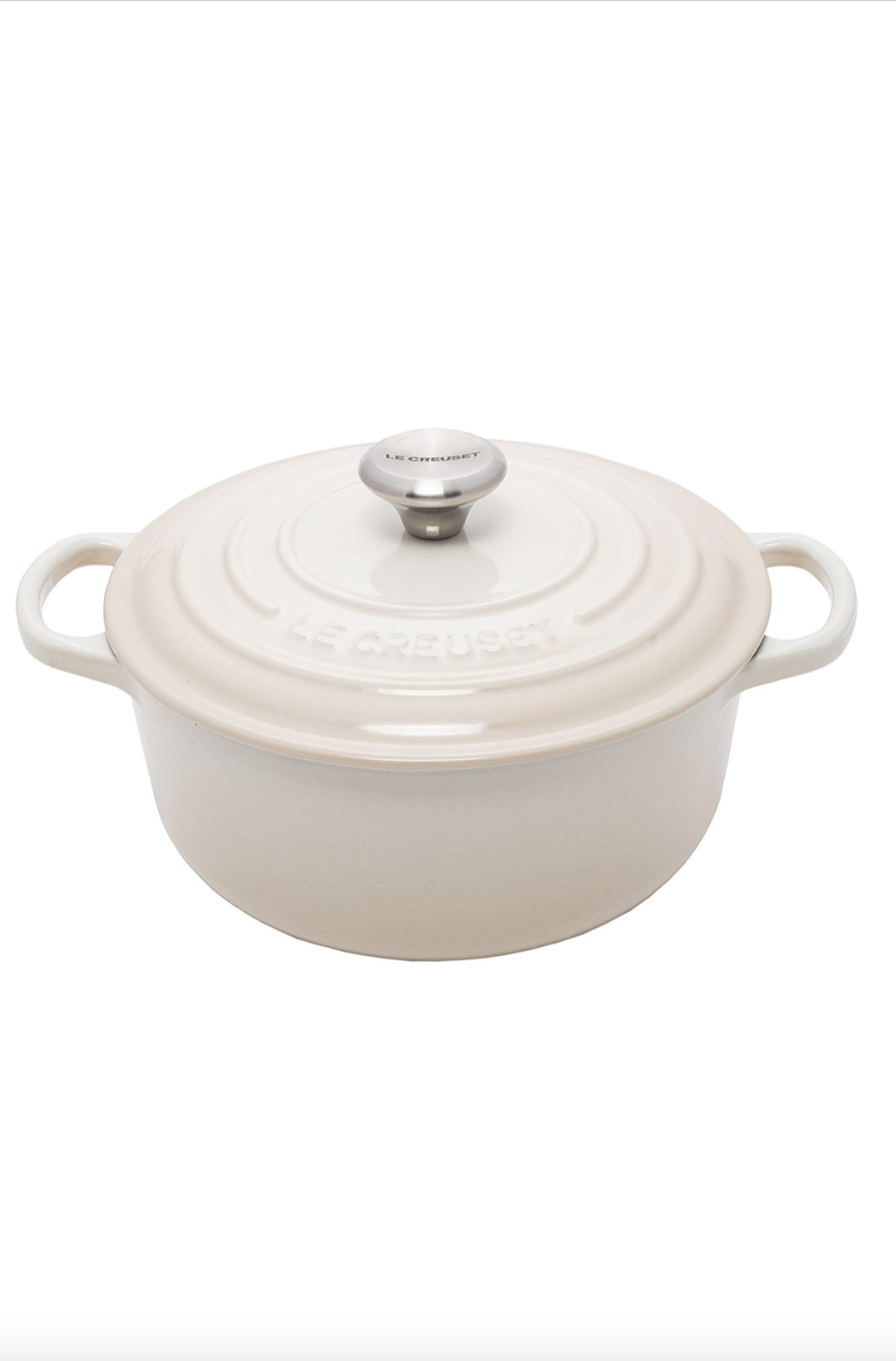 Cast Iron Round Casserole Meringue Cream 24cm 4.2L