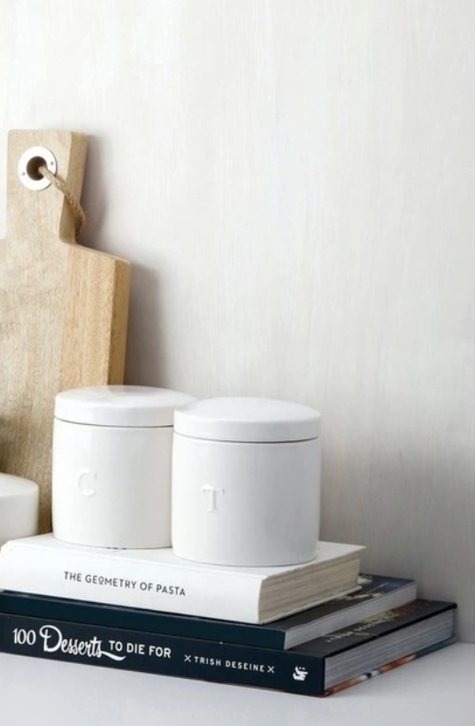 Epicurious Canister Set of 3 600ml Gift Boxed in White