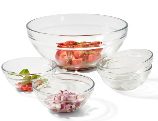 Set of 5 Glass Bowls