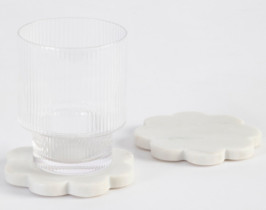 Petal Marble Coaster Set of 2