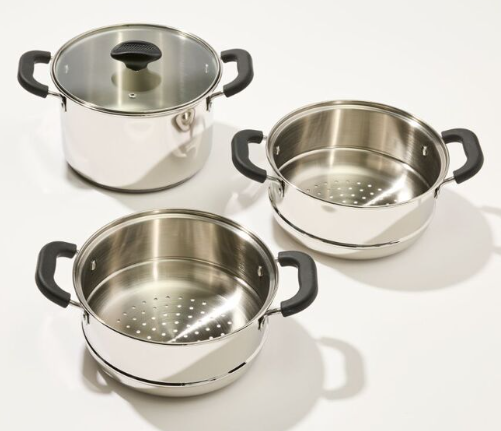 3 Piece Stainless Steel Steamer
