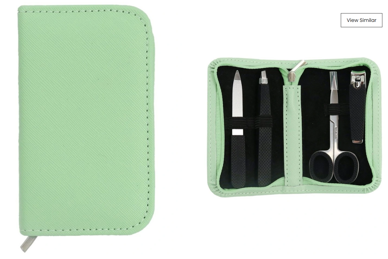 Pastel Zipper Manicure Set in Mint