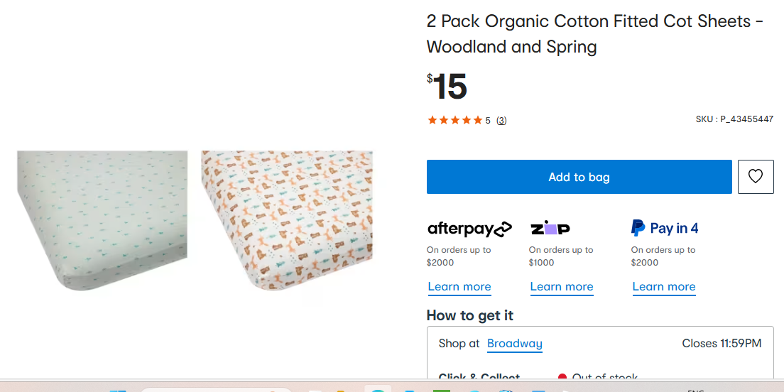 Cot sheets