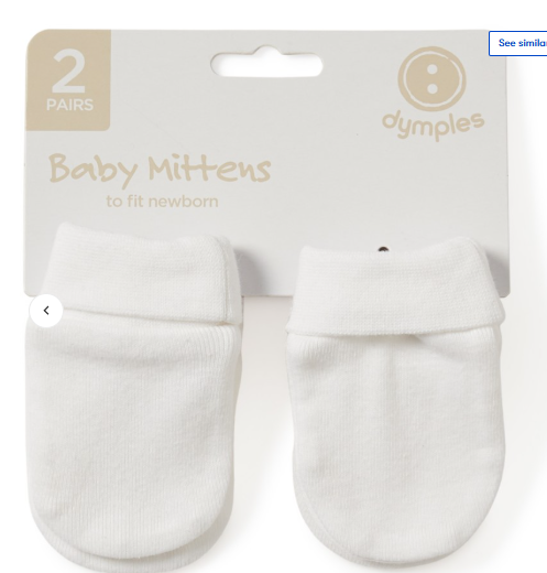 baby mittens x2