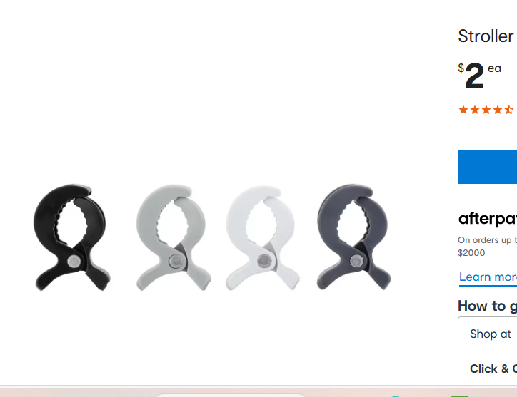 stroller clips x 2