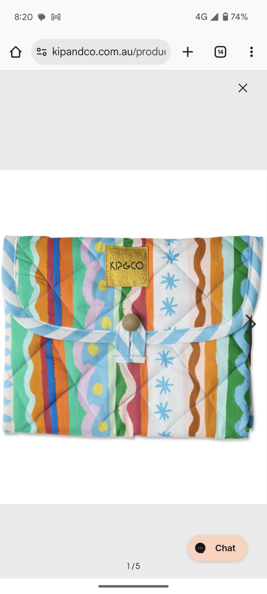 Kip and co Beach Patterns Baby Change Mat