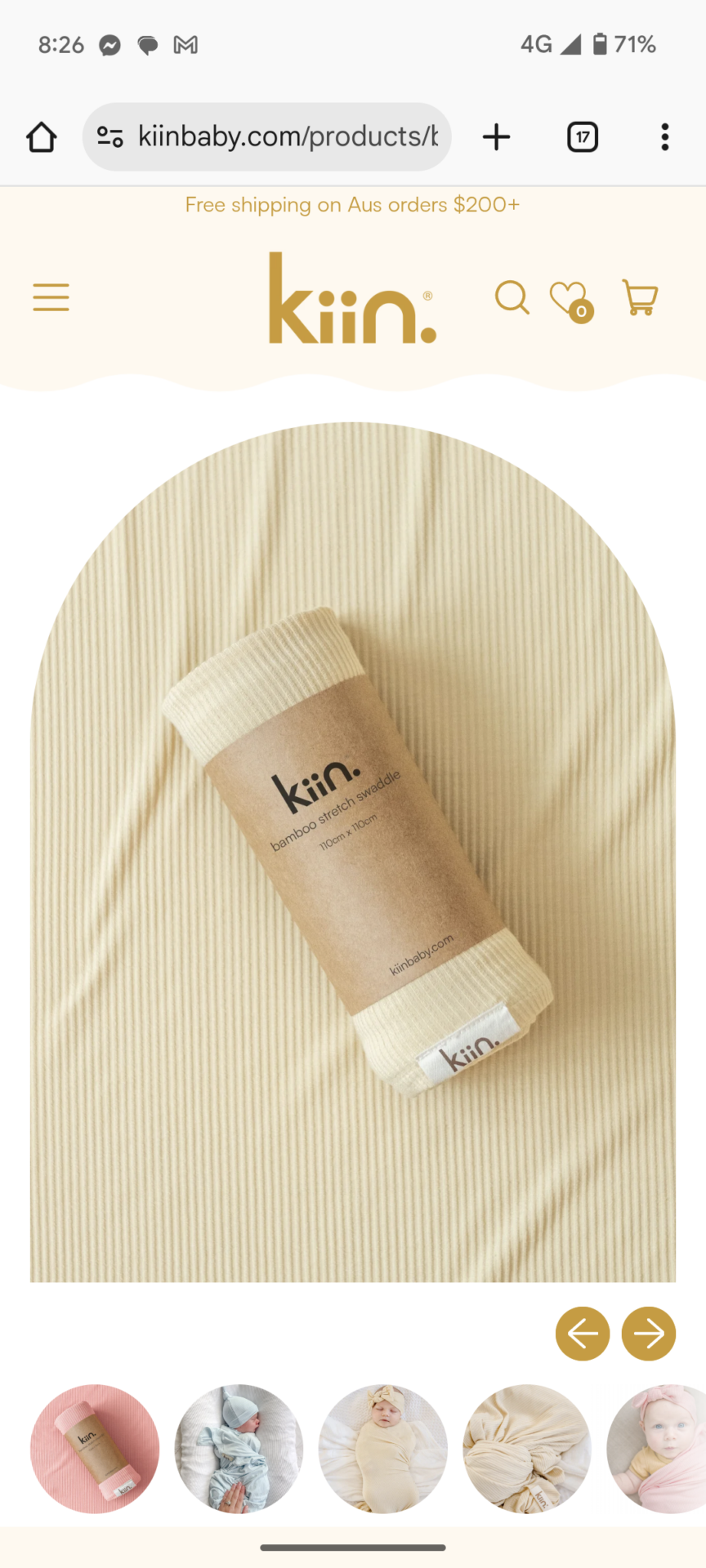 Bamboo Stretch Swaddle oat