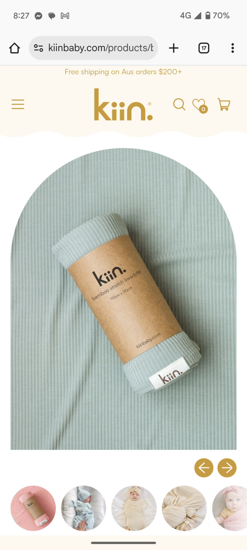Bamboo Stretch Swaddle sage