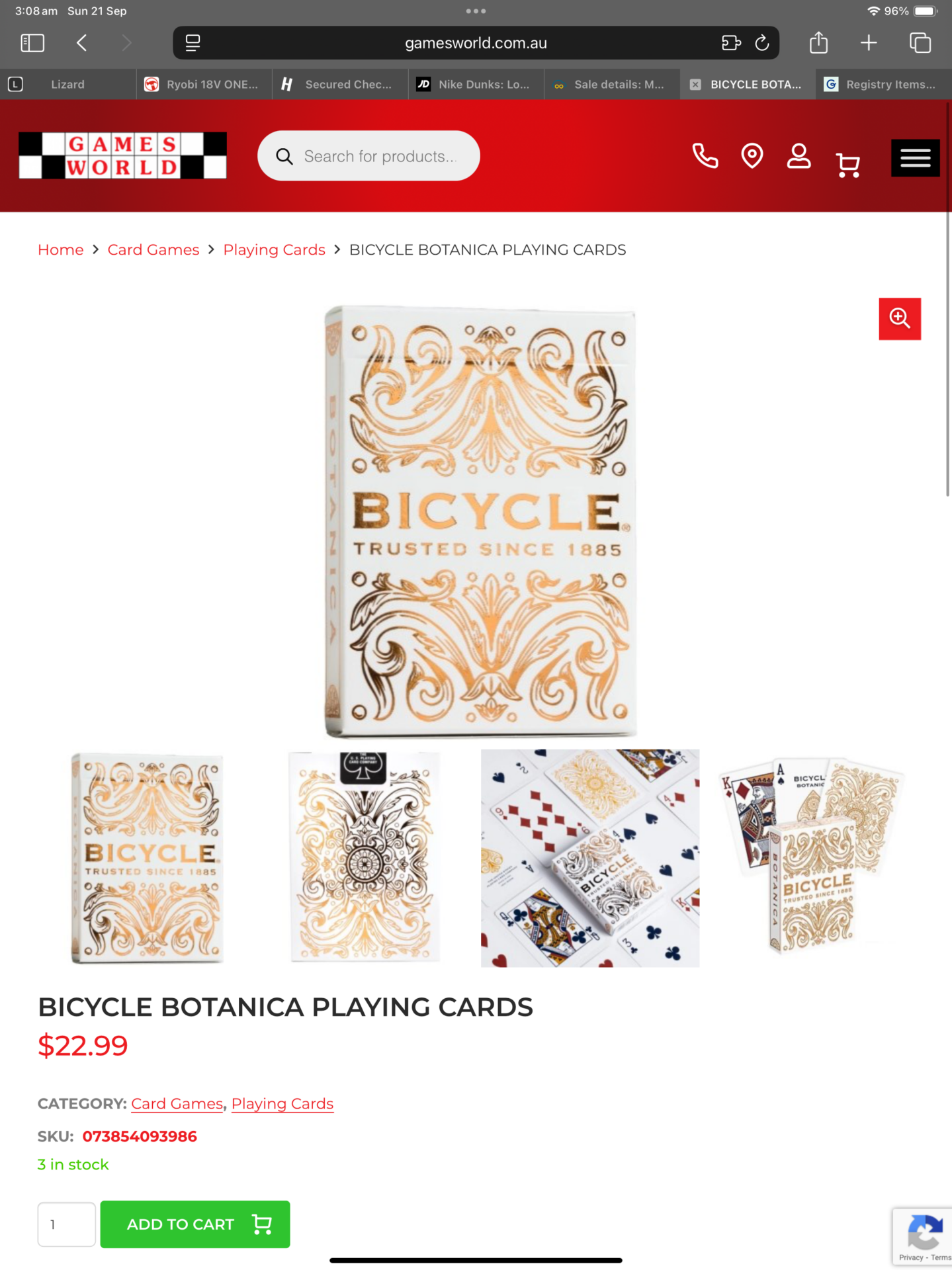 botanica playing cards