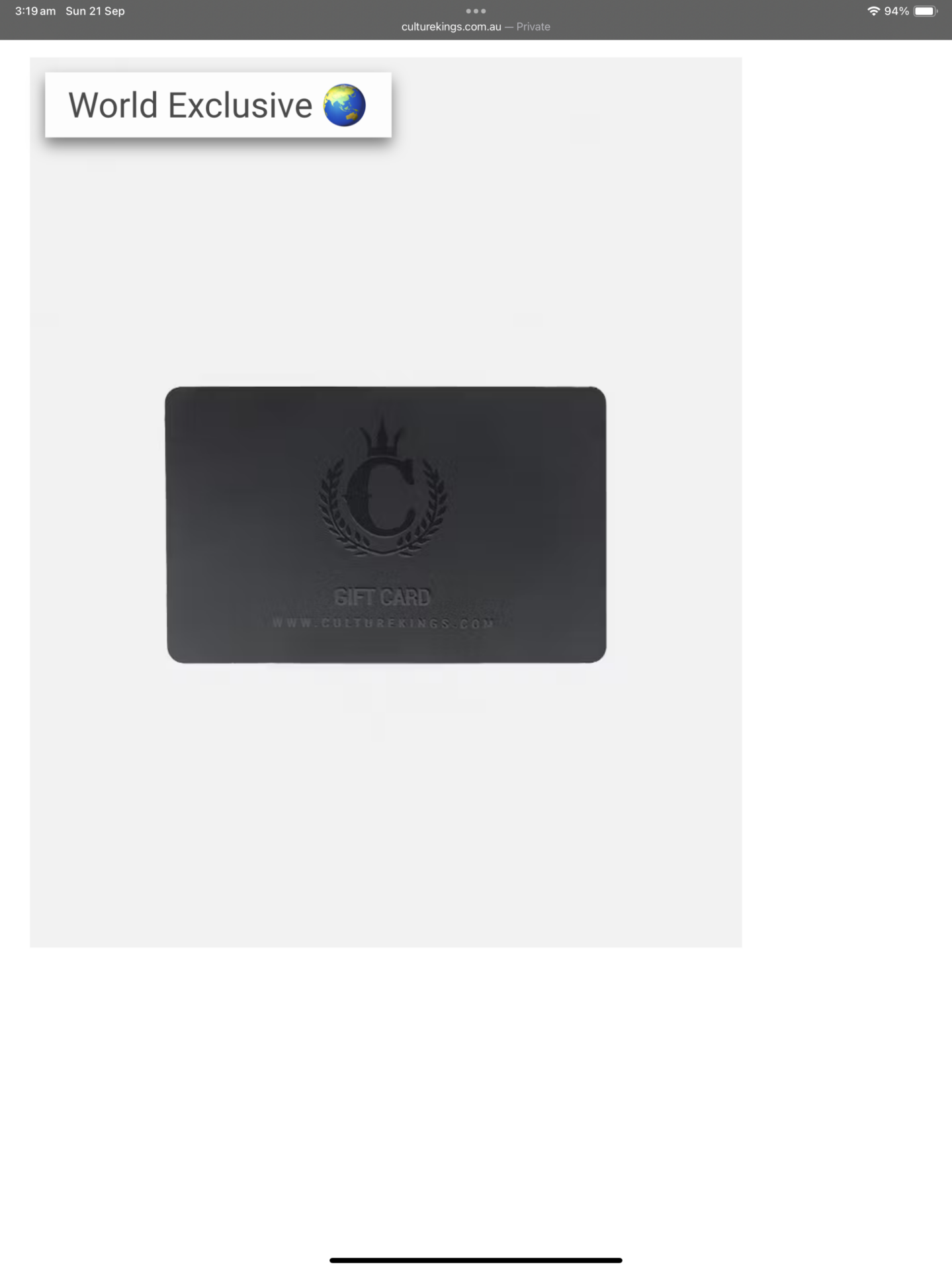 culture kings gift card