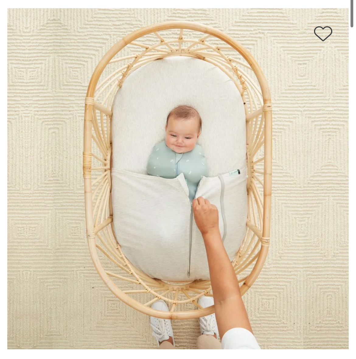 Ergopouch Bassinet Tuck Sheet 0.2 Tog/1.0 Tog Grey Marle