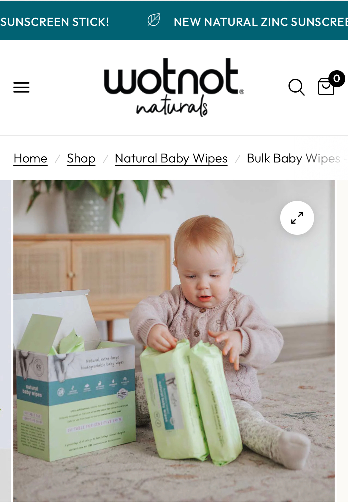 WOTNOT  BULK BABY WIPES - 12 PACK