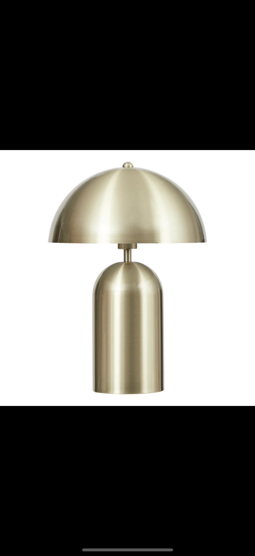 Mushroom Table Lamp Gold