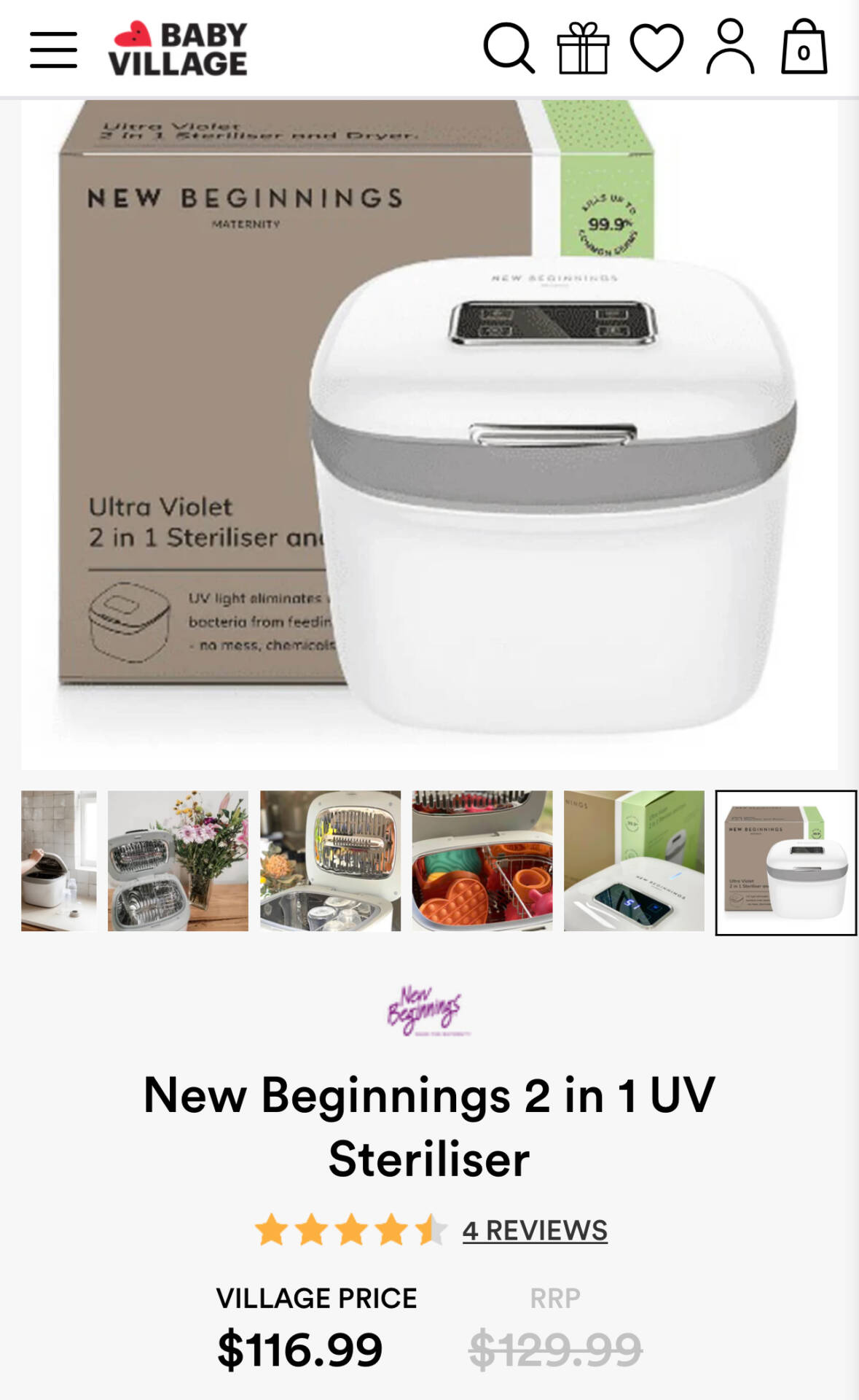New Beginnings: 2 in 1 UV Steriliser