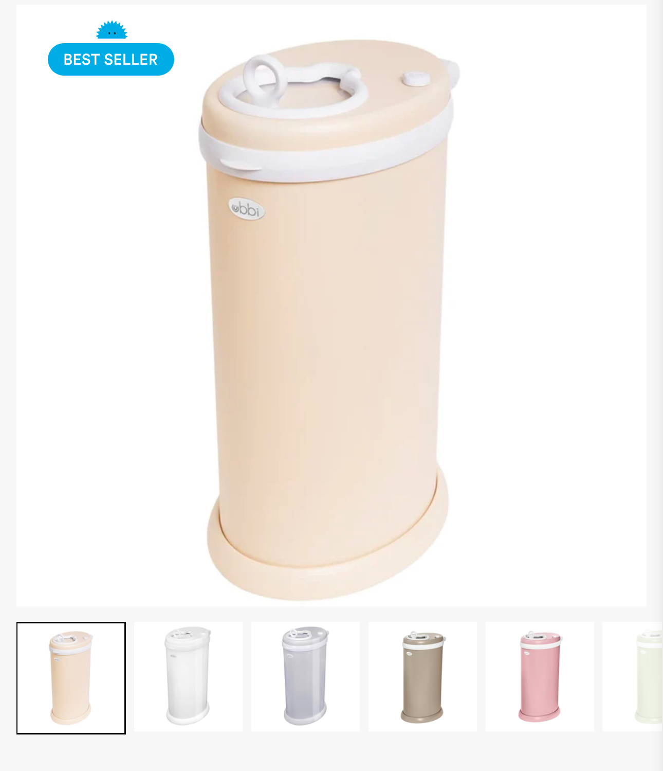 Ubbi Nappy Bin- Oat Milk Colour