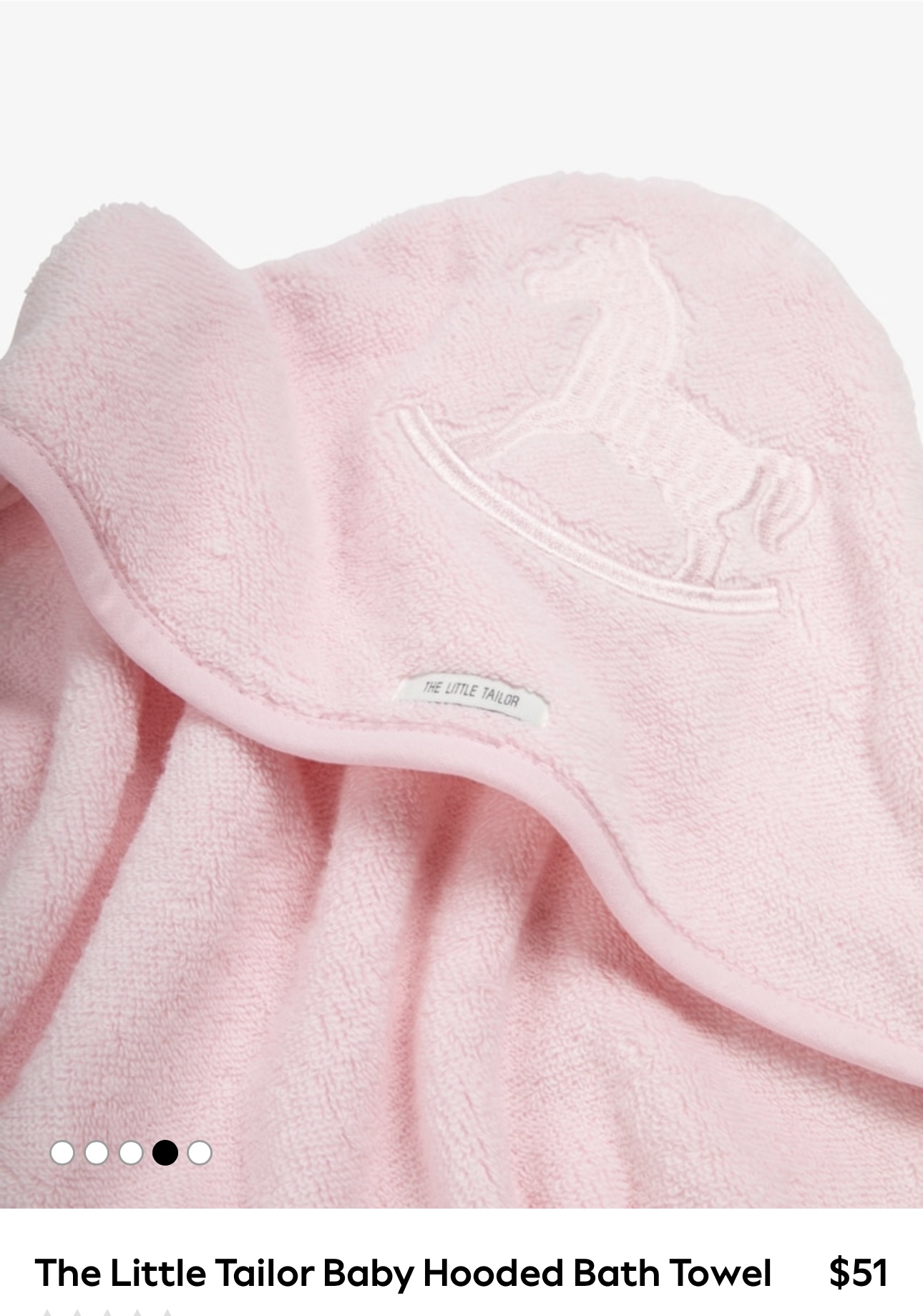 Pink baby bath towel