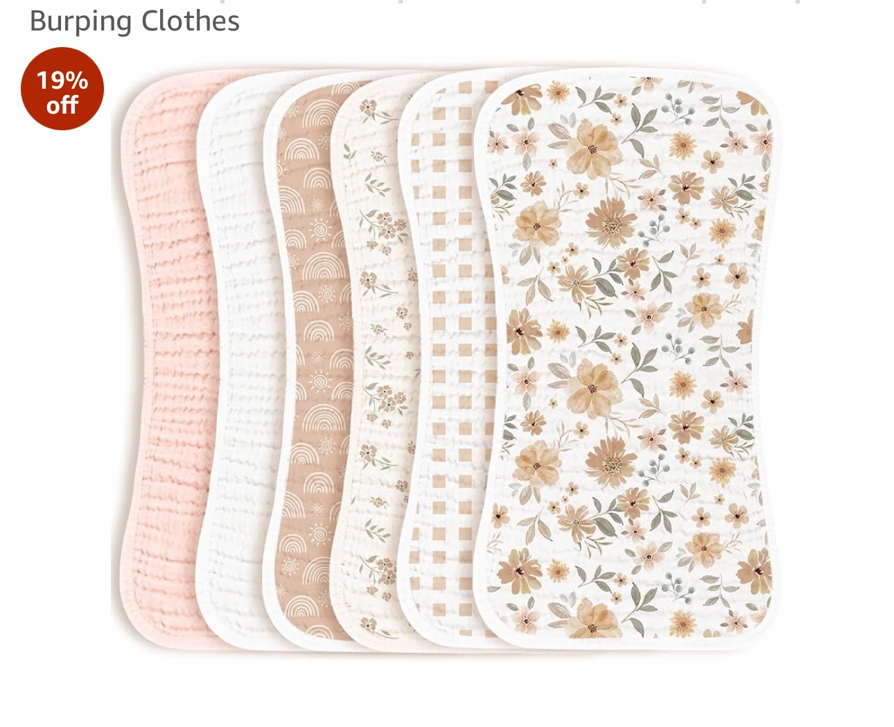 Brand: Konssy -  6 Set Burping Cloths