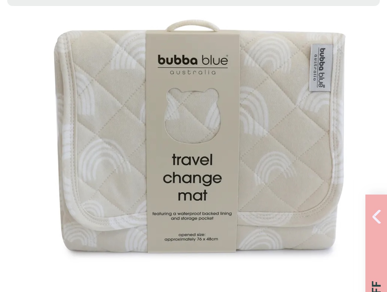 Bubba Blue Travel Change Mat Nordic Sand
