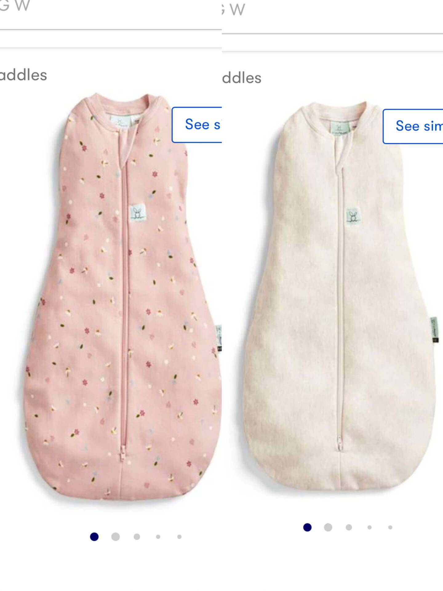 2x ergoPouch Cocoon Swaddle Bag 0.2 TOG  for3-6months