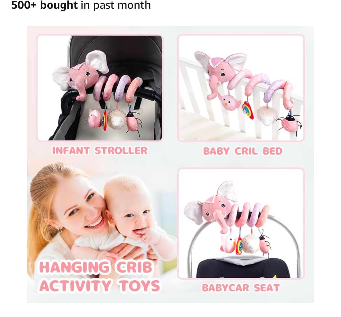 Koty Newborn Car Seat Toys, Stroller Toys for Babyies 0-6 Months