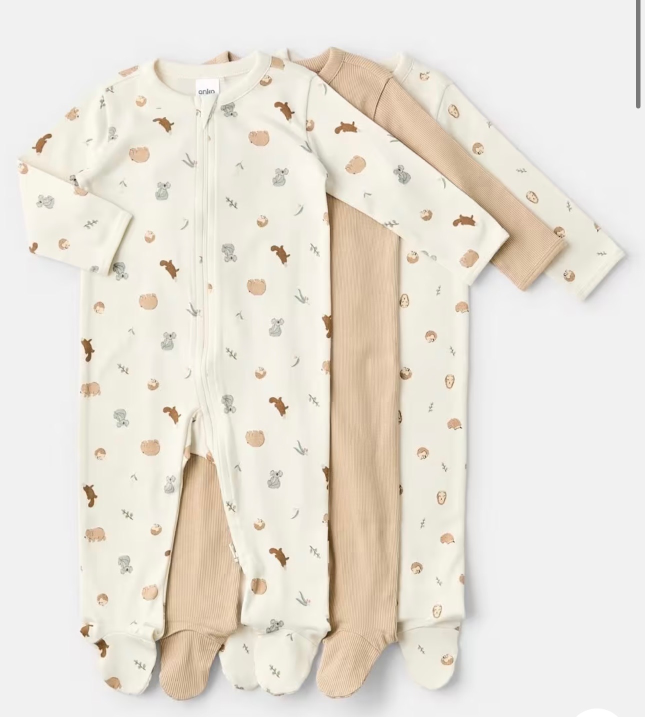 Footed Double Zip Onesies