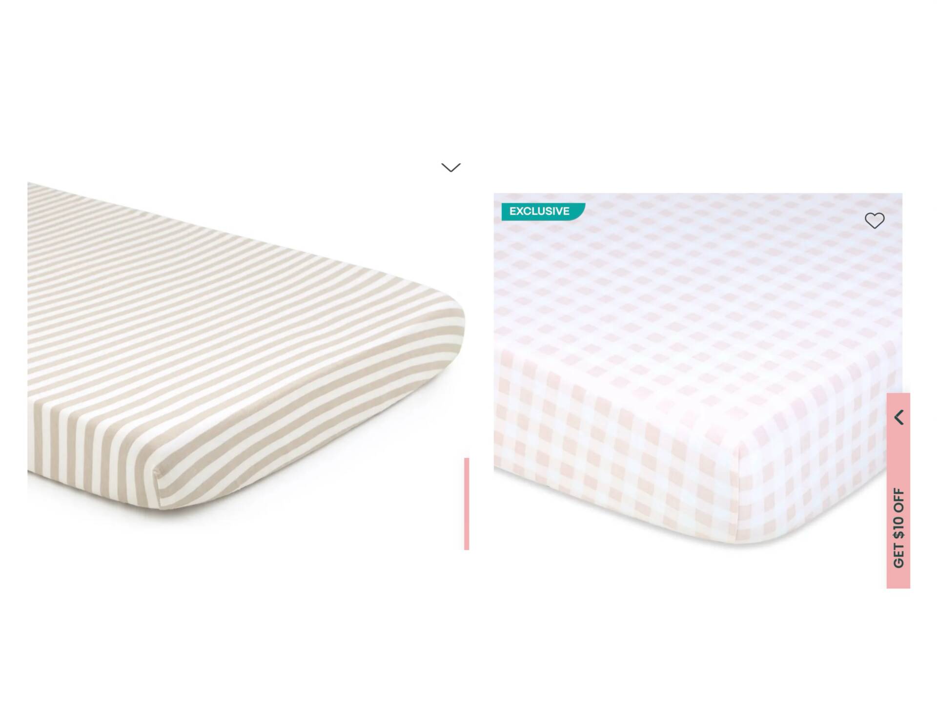 2x Fitted Bedsheets in Natural & Forest