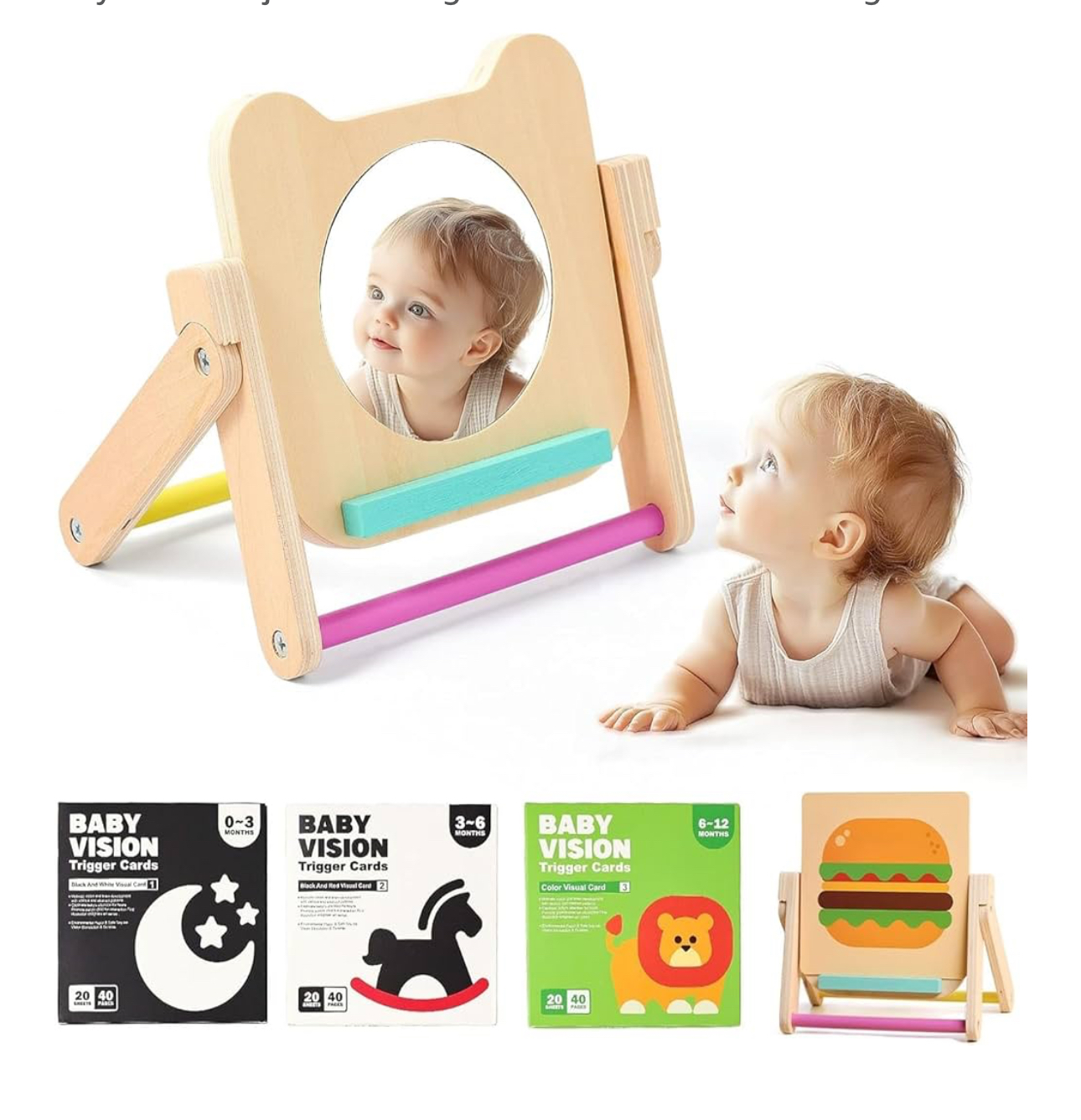 EERKEOD Tummy Time Mirror Montessori Tummy Tim