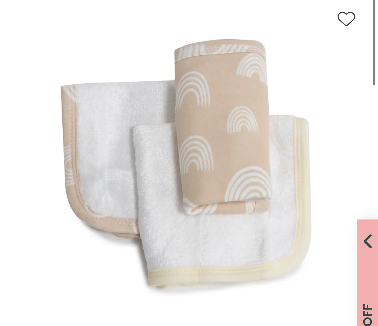 Bubba Blue 3 Pack Wash Cloths Nordic Vanilla/Latte