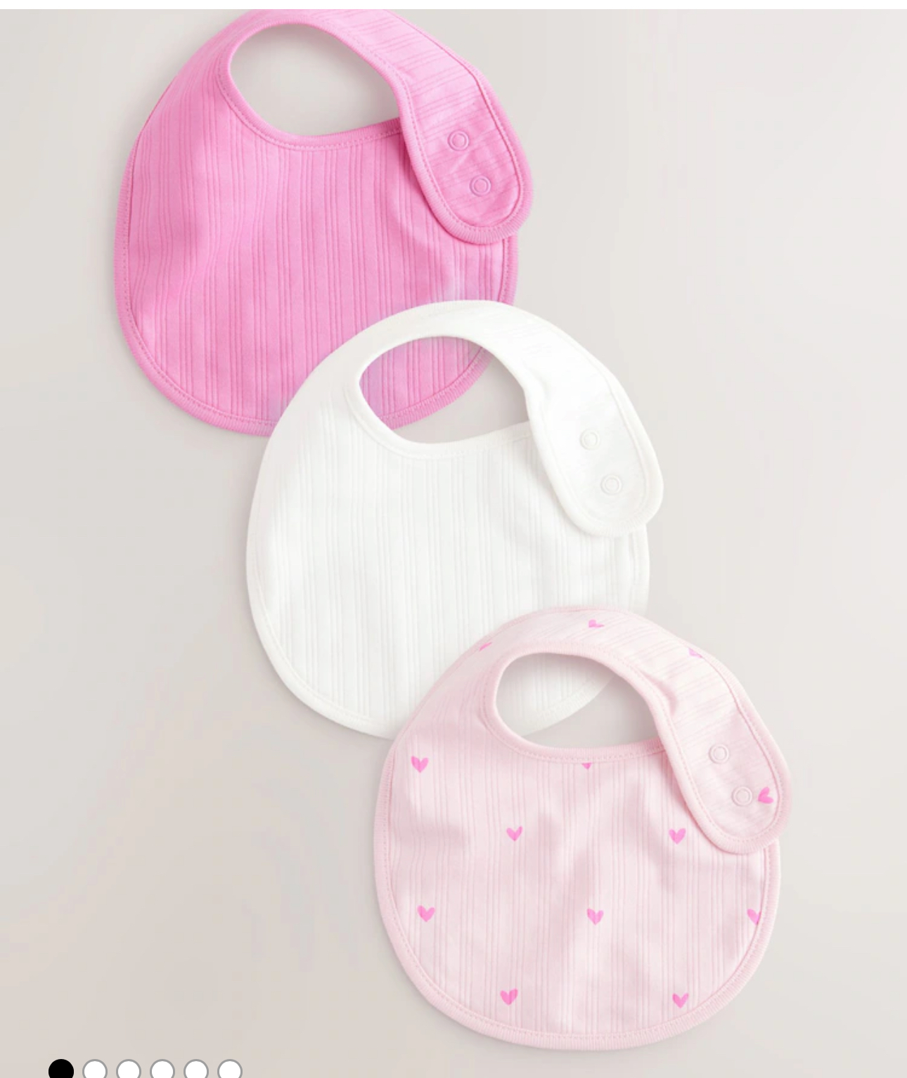 Pink 3 Pack Baby Bibs
