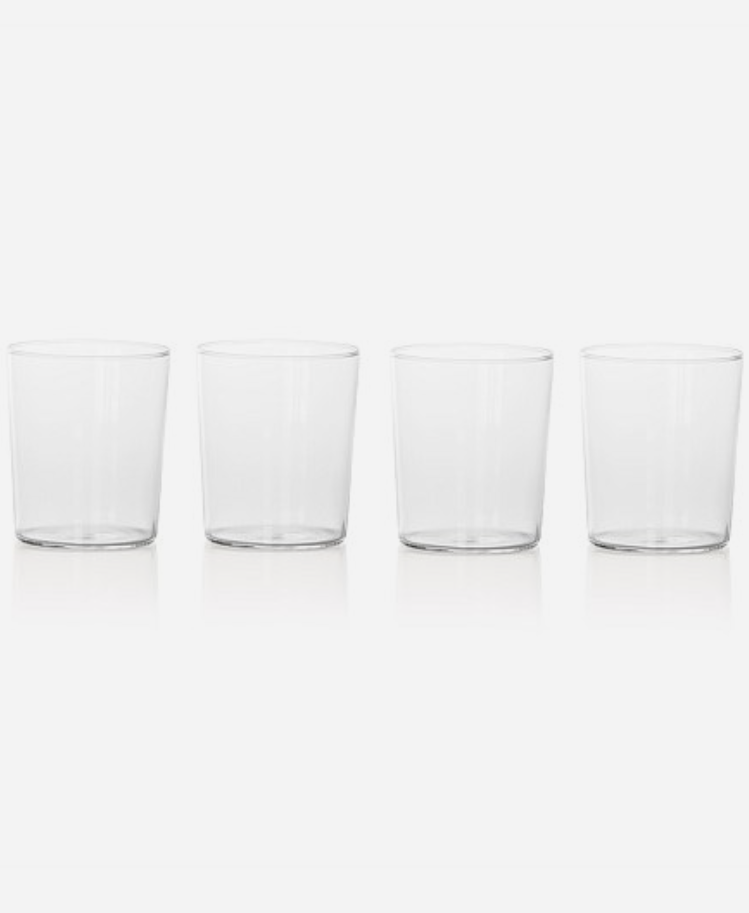 MAISON BALZAC 4 GOBELETS LARGE CLEAR