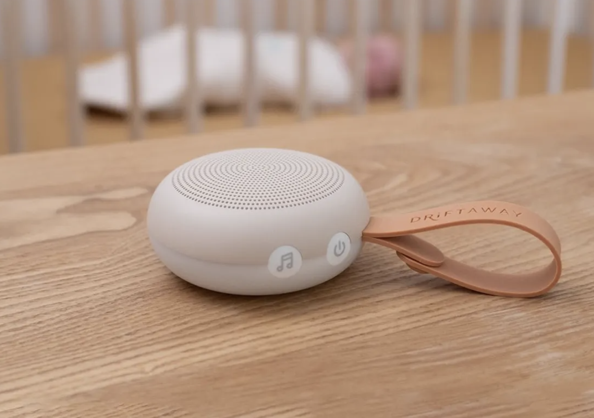 Ergopouch Driftaway Portable White Noise Machine Taupe  Image 1Image 2Image 3Image 4Image 5Image 6  Drift Away White Noise Machine  Product Details 48 hour playback time 7 calming sounds Lightweight and compact Rechargeable battery Soft LED-light with 3 settings - can help with overnight nappy changes, feeding and finding baby's lost dummy.    Sleep sounds included:  White Noise Heartbeat Shushing Fan Rain Ocean Nature The Drift Away Portable White Noise machine features seven clean and clear sleep sounds, designed to promote deep, restorative sleep for babies and adults by masking disruptive noises in the sleep environment. Incorporate the Drift Away sound machine into your sleep routine by playing one of the sounds at bedtime to help you and/or your baby be soothed and calmed to sleep, and build healthy sleep cues and habits.   With its lightweight design and rechargeable battery, the portable white noise machine is easy to bring along wherever your day, night or weekend takes you. Its impressive 48 hour battery life on a single charge; means you won't be caught out on the go. The built-in soft LED light has three settings, and The volume-adjustable sound is set to a safe maximum decibel rating of 75db next to your ear.   When the sound machine is used at the recommended 2 metres away from baby, the highest volume does not exceed 50db, as recommended by the AAP and Safe Sleep Space.  Reviews  4.5 out of 5 (60)  Returns Similar items Go to section number 0 Go to section number 1 Go to previous section Go to next section Add to wishlist  Love To Dream Sound Machine $79.95 4.5 out of 5 Add to wishlist  Ergopouch Driftaway Portable White Noise Machine Sage $64.95 Add to wishlist  Sleep Like Goldilocks Night Light $169.95 4.5 out of 5 Add to wishlist  Project Nursery Portable Sound Soother With Clip $26.95 4.5 out of 5 Add to wishlist  Ergopouch Blobby Bedtime Lamp Taupe $29.95 Add to wishlist  Tommee Tippee Gro Egg 2 $64.95 4.5 out of 5 Add to wishlist  Nanit Sound & Light Machine $219 Add to wishlist  Tommee Tippee Dreammaker Sleep Aid $54.95 4 out of 5 Recently viewed Go to section number 0 Go to section number 1 Go to previous section Go to next section Add to wishlist  ClevaMama Swaddle to Sleep - Pink (0-3m) $24.50 $34.95 SAVE $10.45 5 out of 5 Marketplace 20% off 2nd Clevamama item. Ends 14/09/2025 Add to wishlist  Angelcare Bath Support - Grey $59.95 4.5 out of 5 Add to wishlist  Jengo Relax Bouncer Cashmere $149 $179.00 SAVE $30 5 out of 5 Add to wishlist  Mothers Choice Electronic Nasal Aspirator $44.95 2.5 out of 5 Add to wishlist  Love To Dream Swaddle Up Original 1.0 Tog Grey Small 3.5-6 kg $44.95 5 out of 5 Add to wishlist  Fisher-Price Kick & Play Gym Blue $67.99 $79.99 SAVE $12 4.5 out of 5 Add to wishlist  Purebaby 4 Pack Zip Growsuit Wattle Bee from $89.95 30% off 2nd item Pure Baby. Ends 14/09/2025 Add to wishlist  Purebaby Pointelle Zip Growsuit - Fruity Print from $39.95 Marketplace Ergopouch Driftaway Portable White Noise Machine Taupe