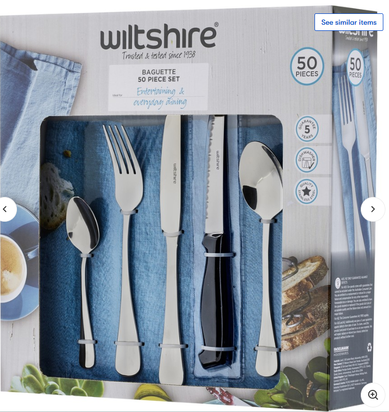 Wiltshire Baguette 50 Piece Cutlery Set