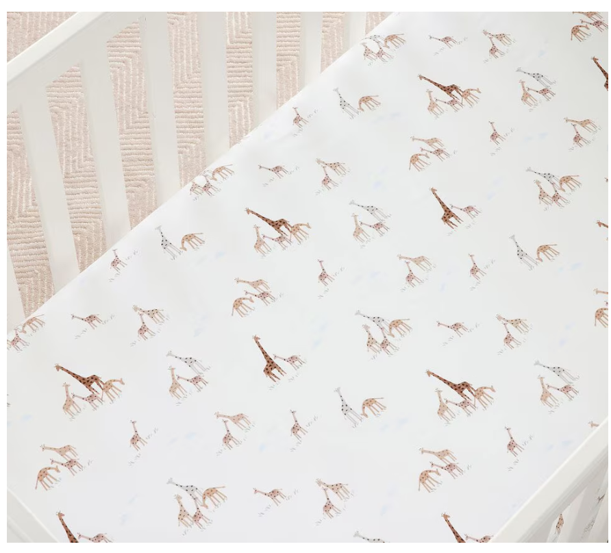 cot sheets giraffe