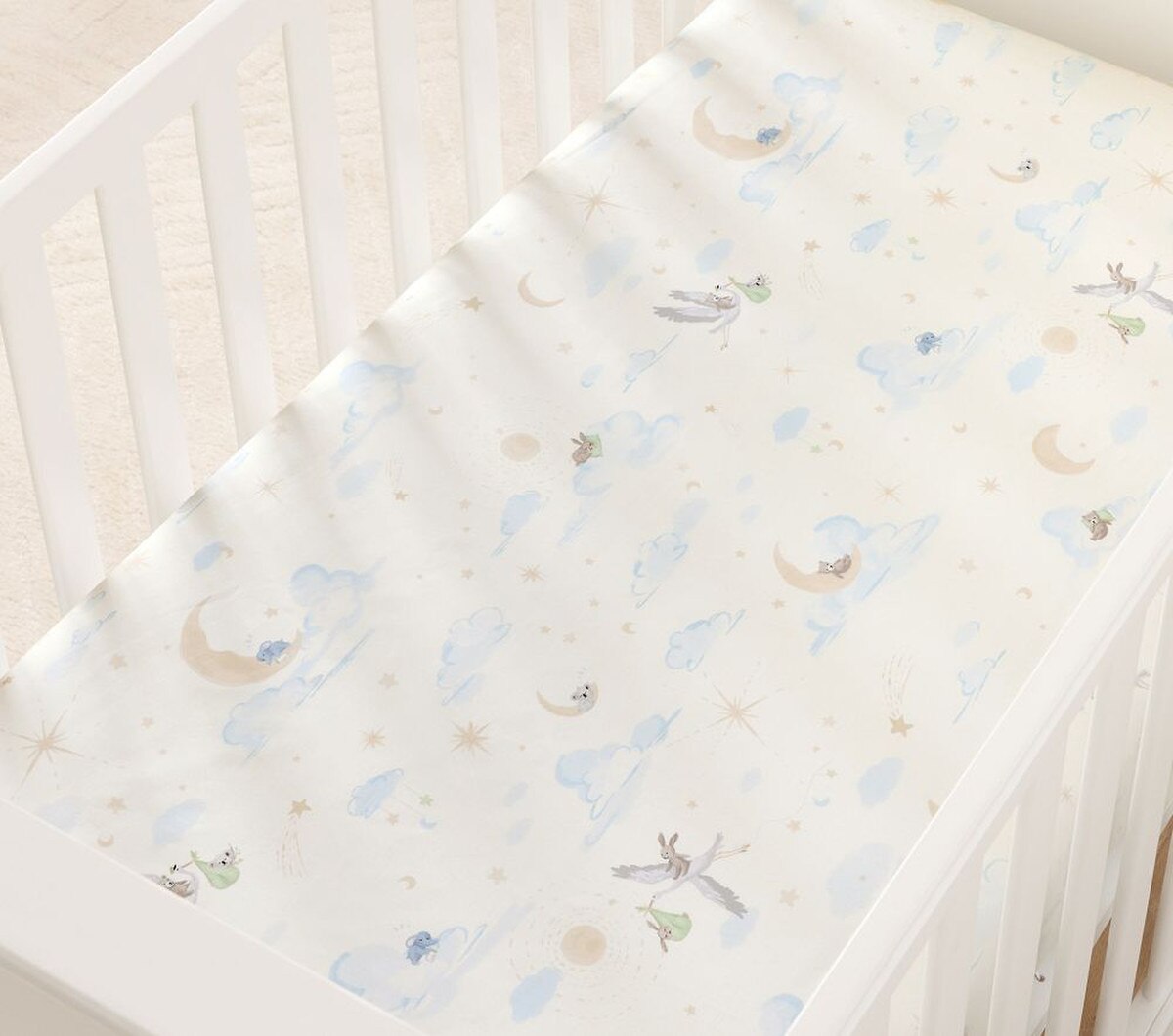Night Sky Organic Cot Fitted Sheet