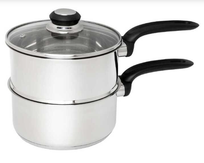 Wiltshire Classic Steamer Set With Glass Lid Stainless Steel 18 cm