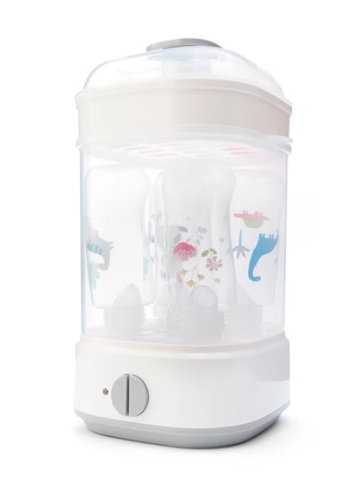 Electric Steam Bottle Steriliser - White and Grey