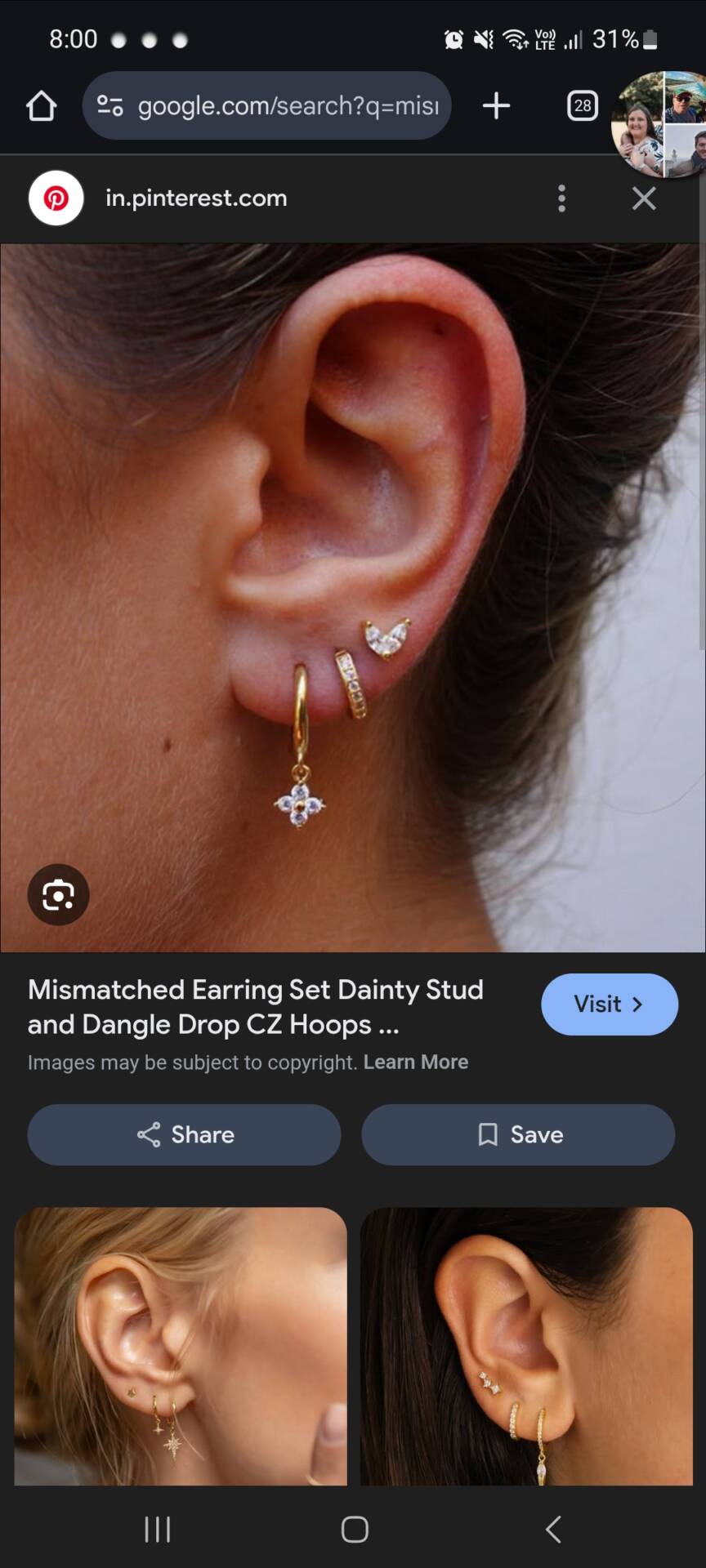 Mismatched earring sets