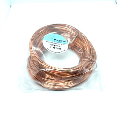 18 gauge Square Dead Soft Copper wire - 48 Metres