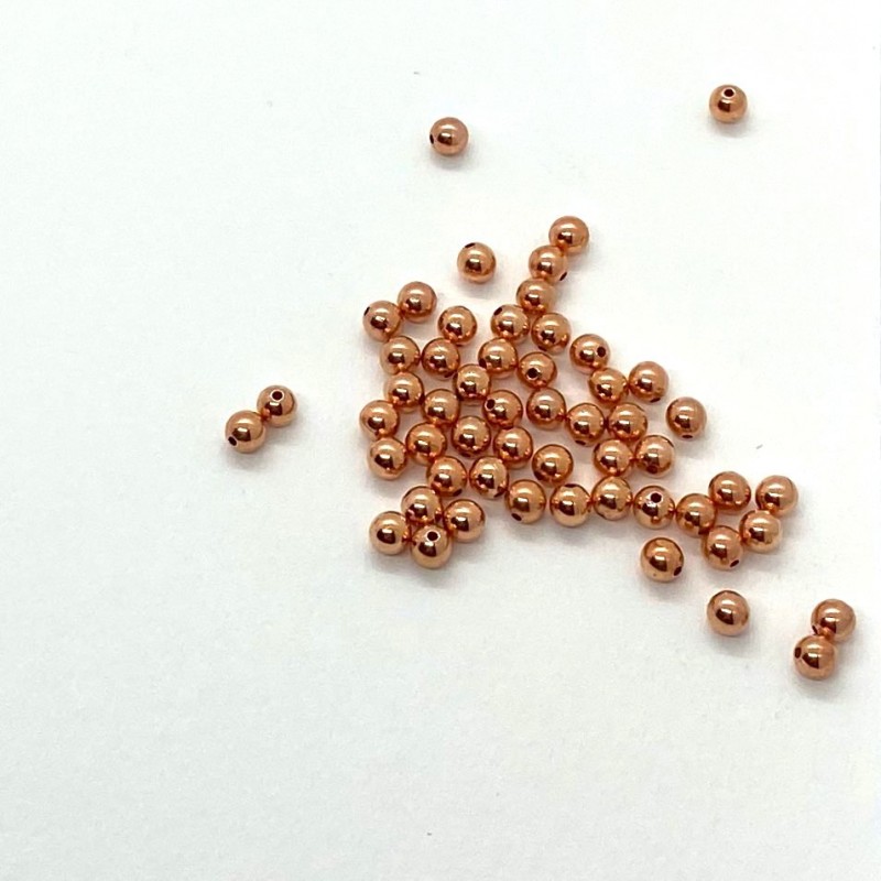 4mm Raw Copper beads, 100 pack