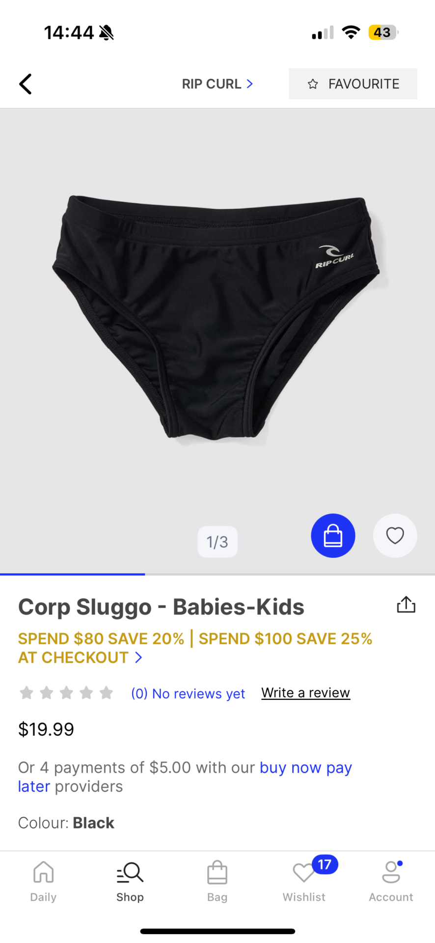 Oliver - “sluggos” - rip curl - size 1-2