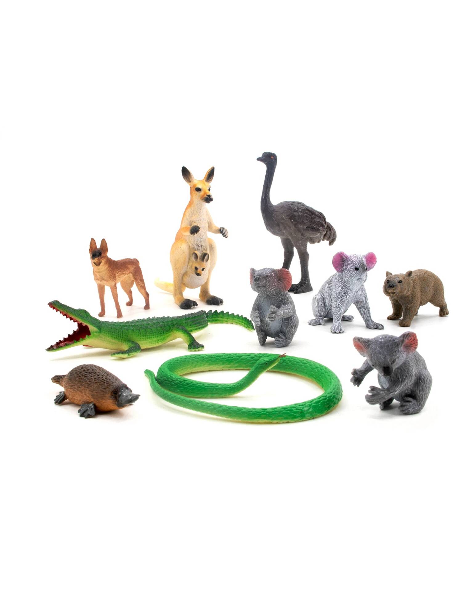 Animal figurines - land, water, farm, insect, native