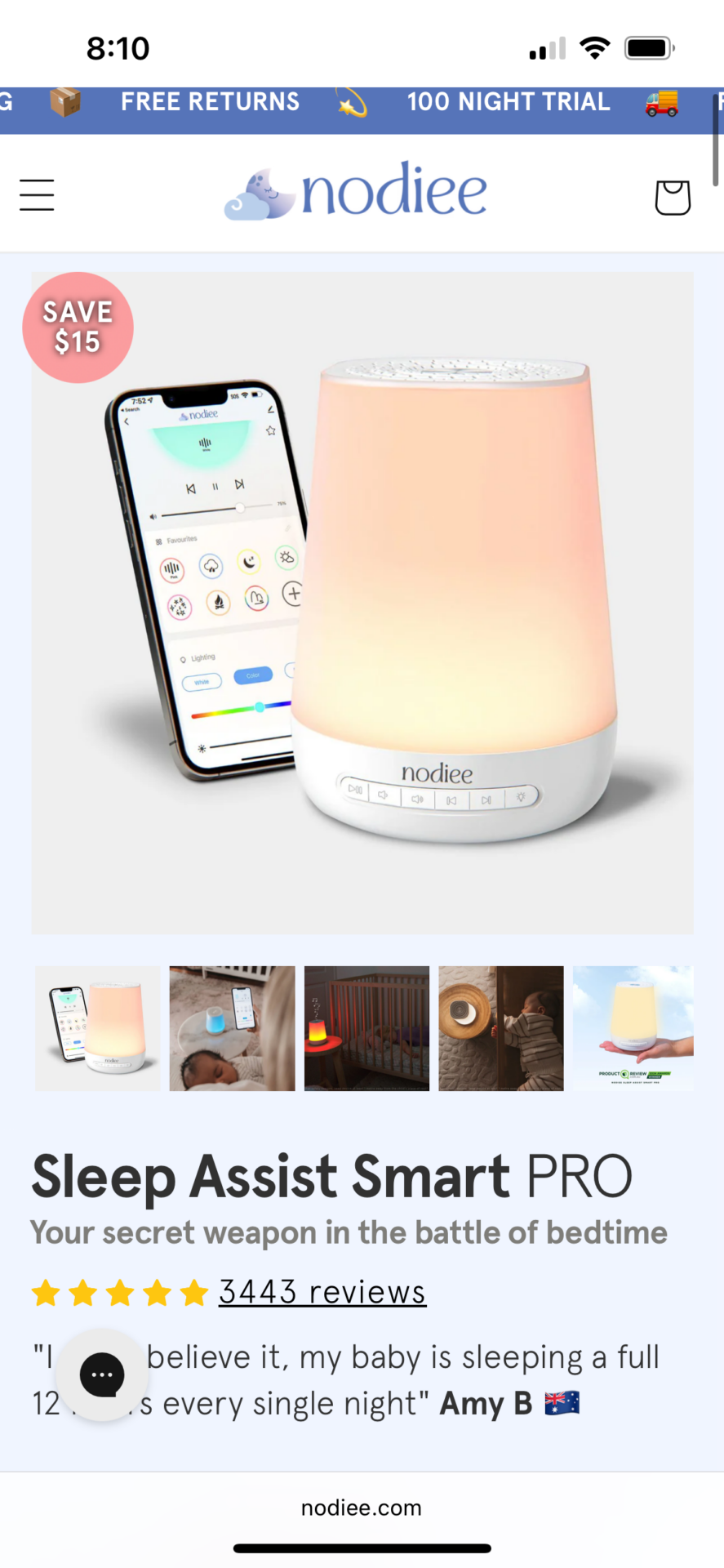 White noise for nursery