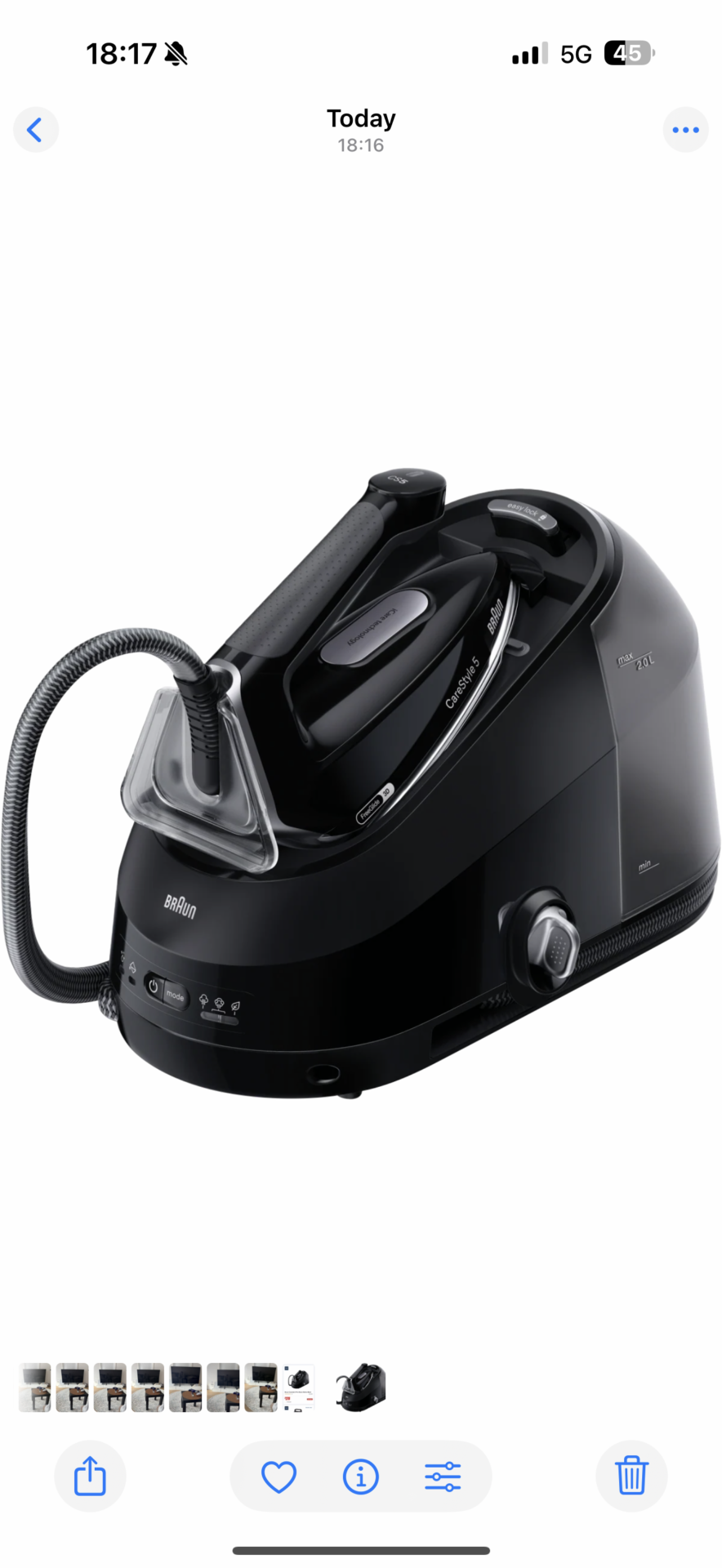 Braun Carestyle 5 Pro Steam Station Black